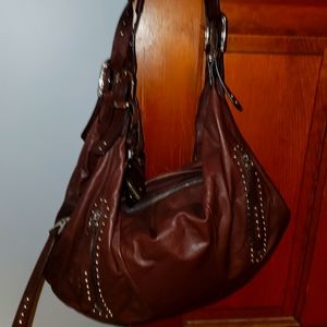 B.Makowsky leather handbag